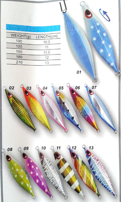 중국 OEM 100g~210g 납 금속 지그 낚시 루어 협력 업체