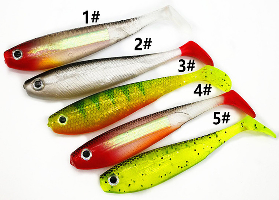 중국 T 꼬리 12cm 12g 알루미늄 엽으로 만든 부드러운 낚시 먹이 액션: 떠 협력 업체