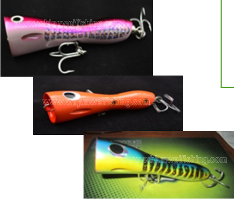13cm/105g/18cm/150g/23cm/200g 최고 판매 나무 포퍼 낚시 하드 루어 포퍼 미끼/바닷물/트롤링 루어 협력 업체