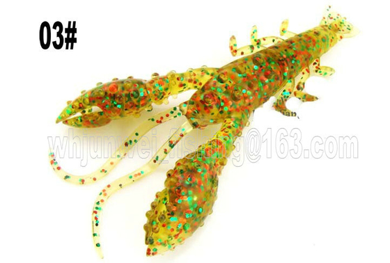 새로운 최고의 판매 9.5cm/8g 5가지 색상 인공 소프트 새우 낚시 미끼 협력 업체