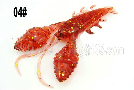 새로운 최고의 판매 9.5cm/8g 5가지 색상 인공 소프트 새우 낚시 미끼 협력 업체