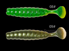 T 꼬리 6cm 3.2g 플라스틱 부드러운 Grubs 낚시 먹이 인위적인 먹이 협력 업체